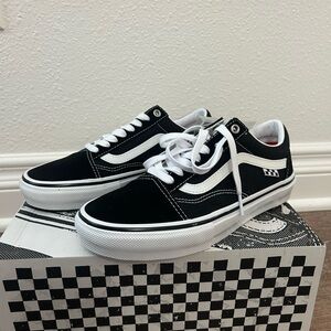 Vans Black and White Low-Top Shoes